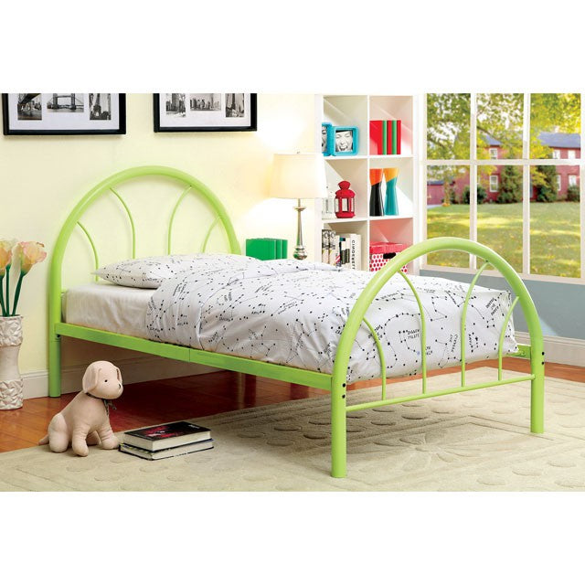 Rainbow Full Bed Black, White, Silver, Black, & Green - U&U Home Budget Furniture (Carteret, NJ)