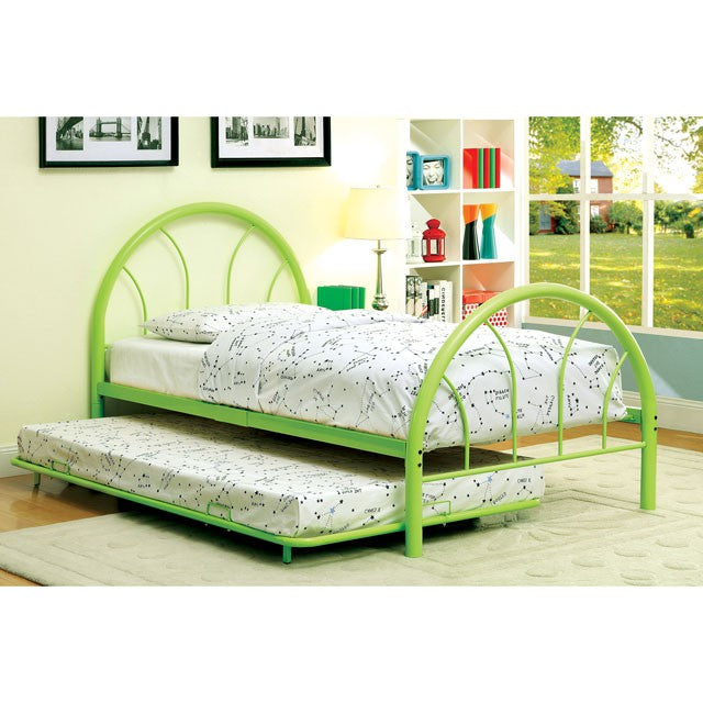 Rainbow Full Bed Black, White, Silver, Black, & Green - U&U Home Budget Furniture (Carteret, NJ)