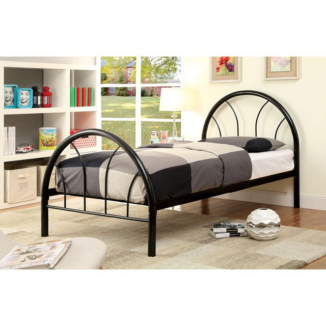 Rainbow Full Bed Black, White, Silver, Black, & Green - U&U Home Budget Furniture (Carteret, NJ)