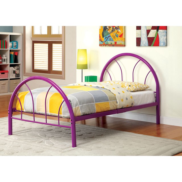 Rainbow Full Bed Black, White, Silver, Black, & Green - U&U Home Budget Furniture (Carteret, NJ)