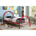 Rainbow Full Bed Black, White, Silver, Black, & Green - U&U Home Budget Furniture (Carteret, NJ)