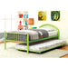 Rainbow Full Bed Black, White, Silver, Black, & Green - U&U Home Budget Furniture (Carteret, NJ)
