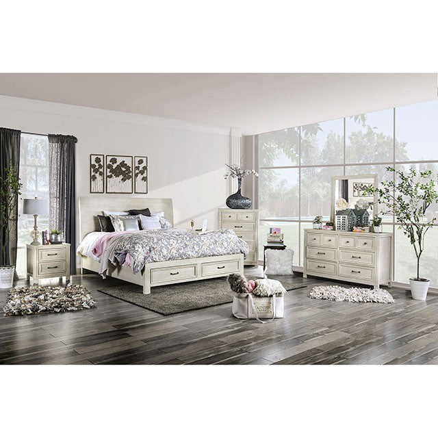 Tywyn Antique White Night Stand - U&U Home Budget Furniture (Carteret, NJ)