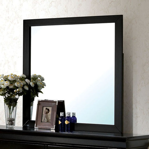 Louis Philippe Mirror Black - U&U Home Budget Furniture (Carteret, NJ)