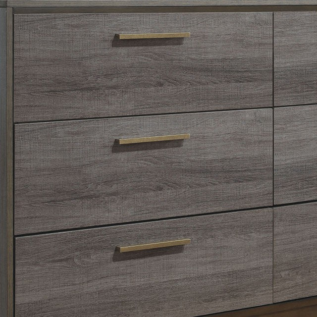 MANVEL Two-Tone Antique Gray Dresser - U&U Home Budget Furniture (Carteret, NJ)
