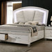 Maddie Bed White & Silver - U&U Home Budget Furniture (Carteret, NJ)