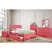 PRIAM Full & Twin Bed, White/Gray, Pink, Chrome, & Yellow - U&U Home Budget Furniture (Carteret, NJ)