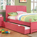 PRIAM Full & Twin Bed, White/Gray, Pink, Chrome, & Yellow - U&U Home Budget Furniture (Carteret, NJ)