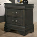 Louis Philippe Night Stand Gray - U&U Home Budget Furniture (Carteret, NJ)