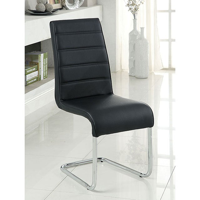 Mauna Black Round Dining Table - U&U Home Budget Furniture (Carteret, NJ)