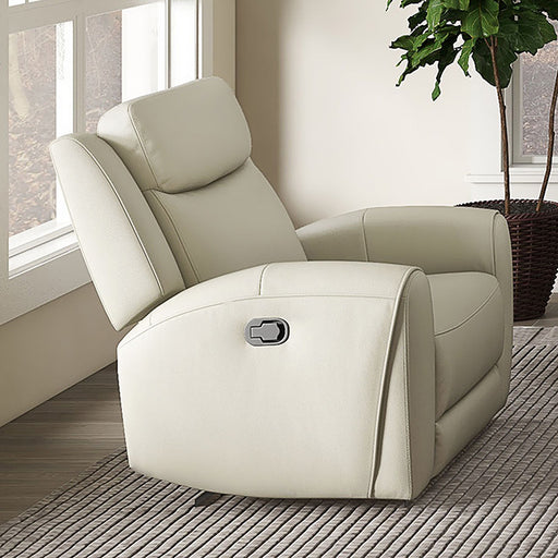 Jacobus Manual Recliner - Leather - U&U Home Budget Furniture (Carteret, NJ)