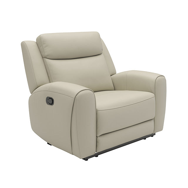 Jacobus Manual Recliner - Leather - U&U Home Budget Furniture (Carteret, NJ)