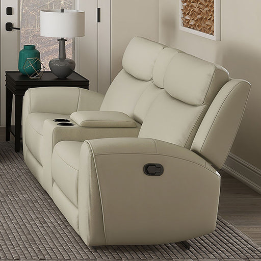 Jacobus Manual Recliner Loveseat w/ Console - U&U Home Budget Furniture (Carteret, NJ)