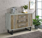 Abelardo 3-drawer Accent Cabinet Weathered Oak and Cement - U&U Home Budget Furniture (Carteret, NJ)