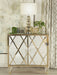 Astilbe 2-door Accent Cabinet Mirror and Champagne - U&U Home Budget Furniture (Carteret, NJ)