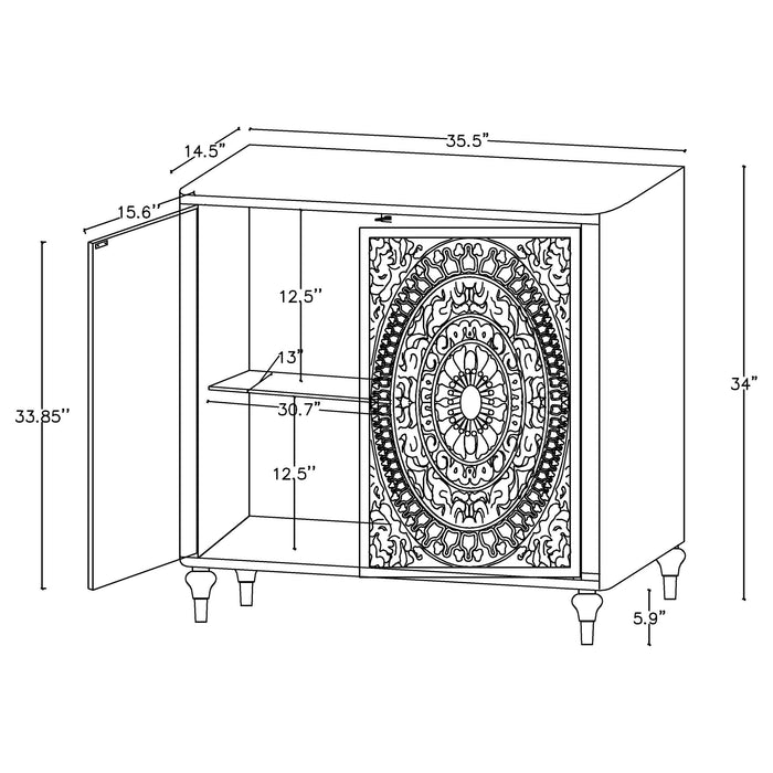 Cardella Accent Cabinet - U&U Home Budget Furniture (Carteret, NJ)