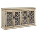 Kiara Glass Door Accent Cabinet Light Honey - U&U Home Budget Furniture (Carteret, NJ)