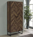 Carolyn 2-door Accent Cabinet Rustic Oak and Gunmetal - U&U Home Budget Furniture (Carteret, NJ)