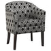 Jansen Hexagon Patterned Accent Chair Grey and Black - U&U Home Budget Furniture (Carteret, NJ)
