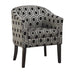 Jansen Hexagon Patterned Accent Chair Grey and Black - U&U Home Budget Furniture (Carteret, NJ)