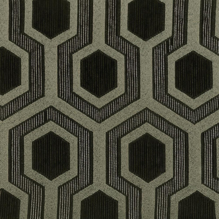 Jansen Hexagon Patterned Accent Chair Grey and Black - U&U Home Budget Furniture (Carteret, NJ)