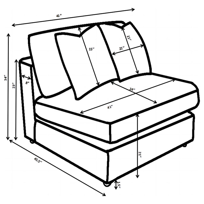 Blaine Accent Chair - U&U Home Budget Furniture (Carteret, NJ)