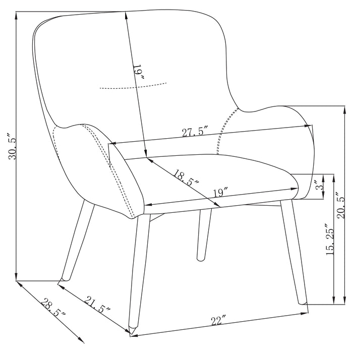 Calvin Accent Chair - U&U Home Budget Furniture (Carteret, NJ)