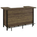 Bellemore Rectangular Storage Bar Unit Rustic Oak - U&U Home Budget Furniture (Carteret, NJ)