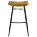 Bayu Leather Upholstered Saddle Seat Backless Bar Stool (Set of 2) - U&U Home Budget Furniture (Carteret, NJ)