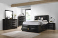 Briana Eastern King Platform Storage Bed Black - U&U Home Budget Furniture (Carteret, NJ)