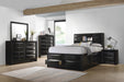 Briana Queen Platform Storage Bed Black - U&U Home Budget Furniture (Carteret, NJ)