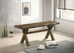 Alston X-shaped Dining Bench Knotty Nutmeg - U&U Home Budget Furniture (Carteret, NJ)