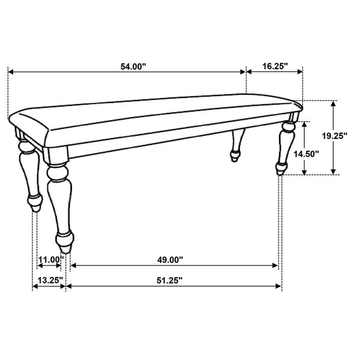 Bridget Bench - U&U Home Budget Furniture (Carteret, NJ)
