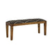 Lamont Rectangular Upholstered Bench Natural and Navy - U&U Home Budget Furniture (Carteret, NJ)