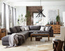 Lamont Rectangular Upholstered Bench Natural and Navy - U&U Home Budget Furniture (Carteret, NJ)