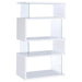 Emelle 4-tier Bookcase White and Clear - U&U Home Budget Furniture (Carteret, NJ)