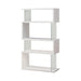 Emelle 4-tier Bookcase White and Clear - U&U Home Budget Furniture (Carteret, NJ)