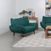 Acton Upholstered Flared Arm Chair Teal Blue - U&U Home Budget Furniture (Carteret, NJ)