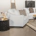 Ashlyn Upholstered Sloped Arms Chair White - U&U Home Budget Furniture (Carteret, NJ)