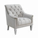 Avonlea Sloped Arm Tufted Chair Grey - U&U Home Budget Furniture (Carteret, NJ)