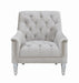 Avonlea Sloped Arm Tufted Chair Grey - U&U Home Budget Furniture (Carteret, NJ)