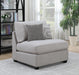 Cambria Upholstered Armless Chair Grey - U&U Home Budget Furniture (Carteret, NJ)