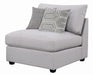 Cambria Upholstered Armless Chair Grey - U&U Home Budget Furniture (Carteret, NJ)