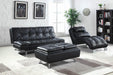 Dilleston Upholstered Chaise Black - U&U Home Budget Furniture (Carteret, NJ)