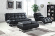 Dilleston Upholstered Chaise Black - U&U Home Budget Furniture (Carteret, NJ)