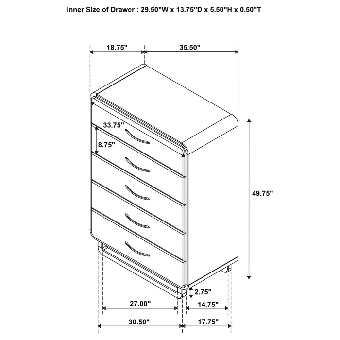 Amsbury Chest - U&U Home Budget Furniture (Carteret, NJ)