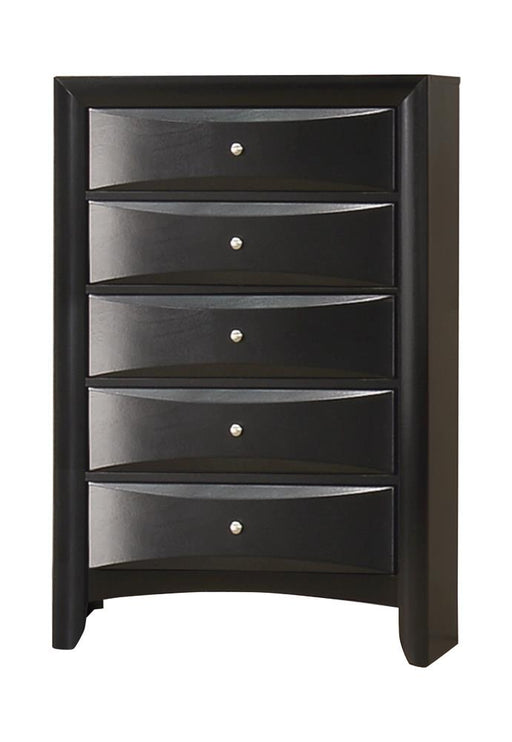 Briana Rectangular 5-drawer Chest Black - U&U Home Budget Furniture (Carteret, NJ)