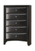 Briana Rectangular 5-drawer Chest Black - U&U Home Budget Furniture (Carteret, NJ)