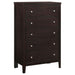 Carlton 5-drawer Rectangular Chest Cappuccino - U&U Home Budget Furniture (Carteret, NJ)