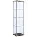 Bellatrix Rectangular 4-shelf Curio Cabinet Cappuccino and Clear - U&U Home Budget Furniture (Carteret, NJ)